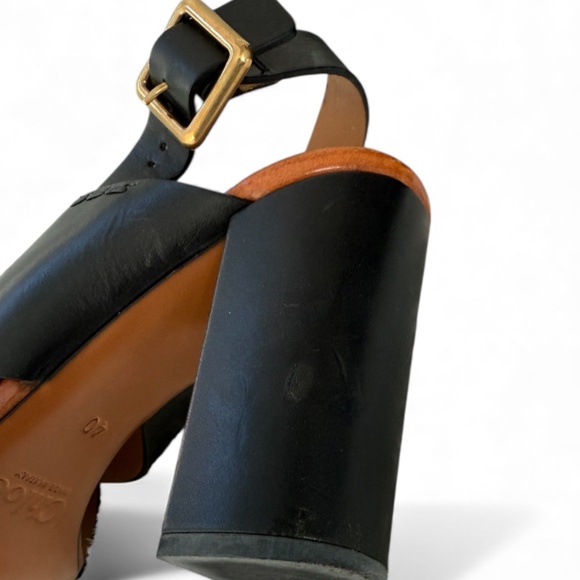 Chloe Criss Cross Black Sandals -size 40 (9.5-10) - Picture 4 of 6